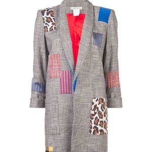 ALICE & OLIVIA KYLIE PATCHWORK COAT-SIZE LARGE